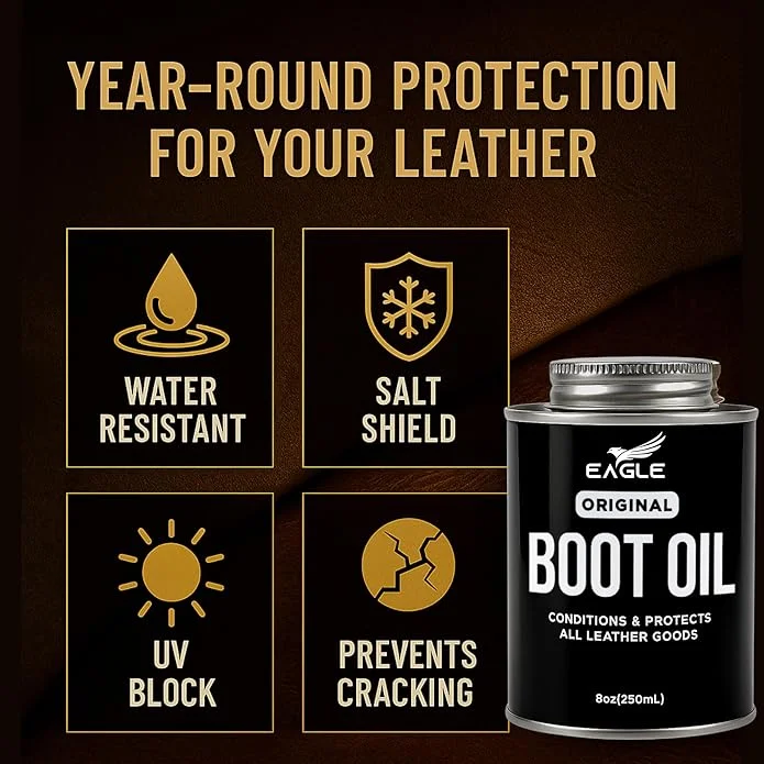 Leather Boot Oil with Towel - Image 6