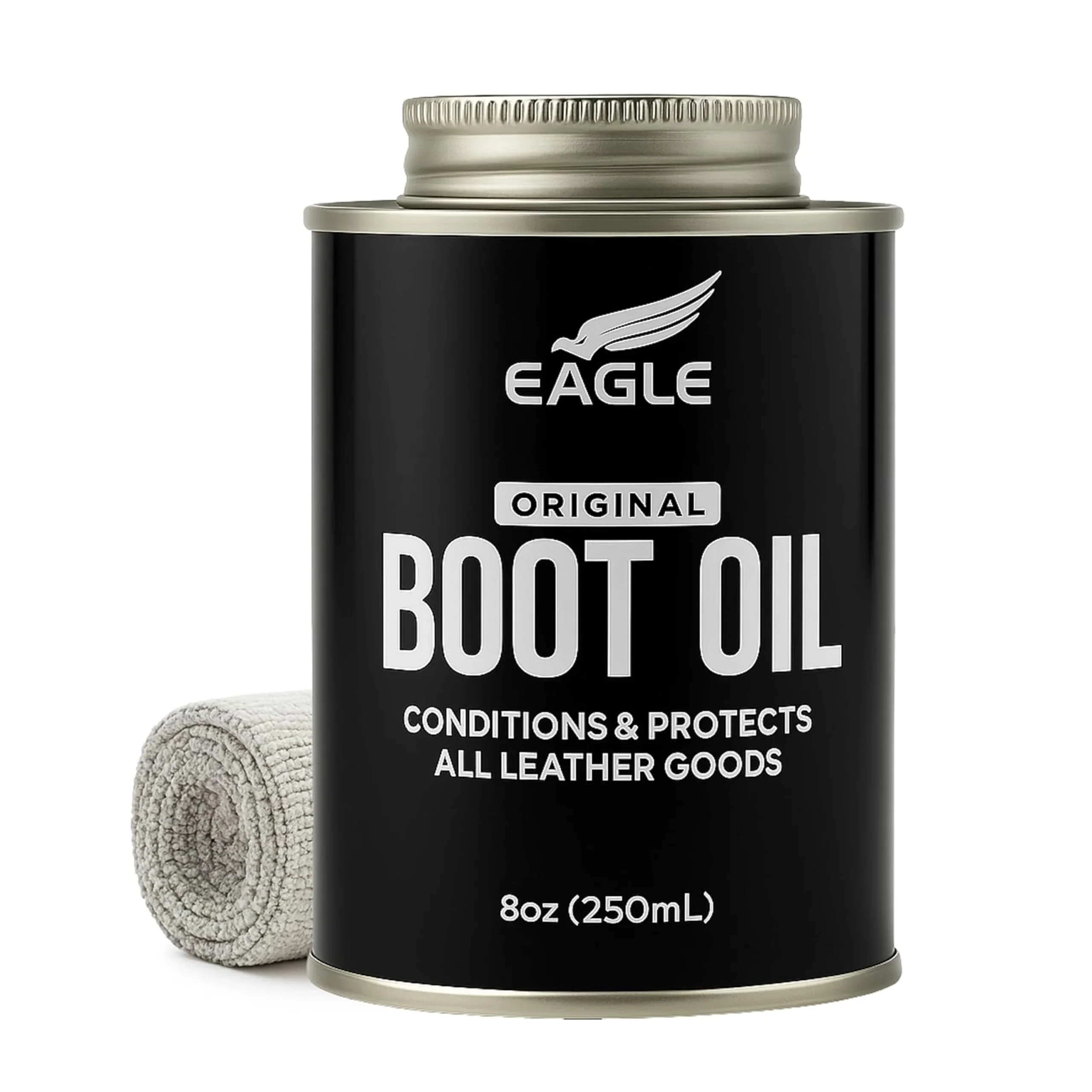 Leather Boot Oil with Towel