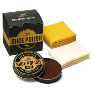 Eagle 3-Piece Shoe Polish Wax (Brown)