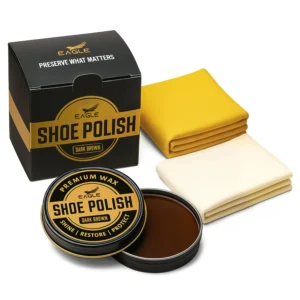 Eagle 3-Piece Shoe Polish Wax (Dark Brown)