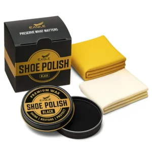Eagle 3-Piece Shoe Polish Wax (Black)