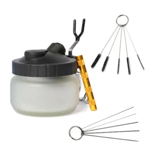 Eagle 12-Piece Airbrush Pot Holder & Cleaning Solution Kit